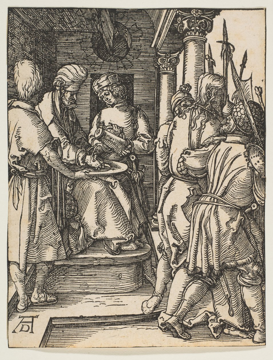 Pilatus vasker sine hænder, fra Den lille lidenskab, ca. 1509. af Albrecht Dürer