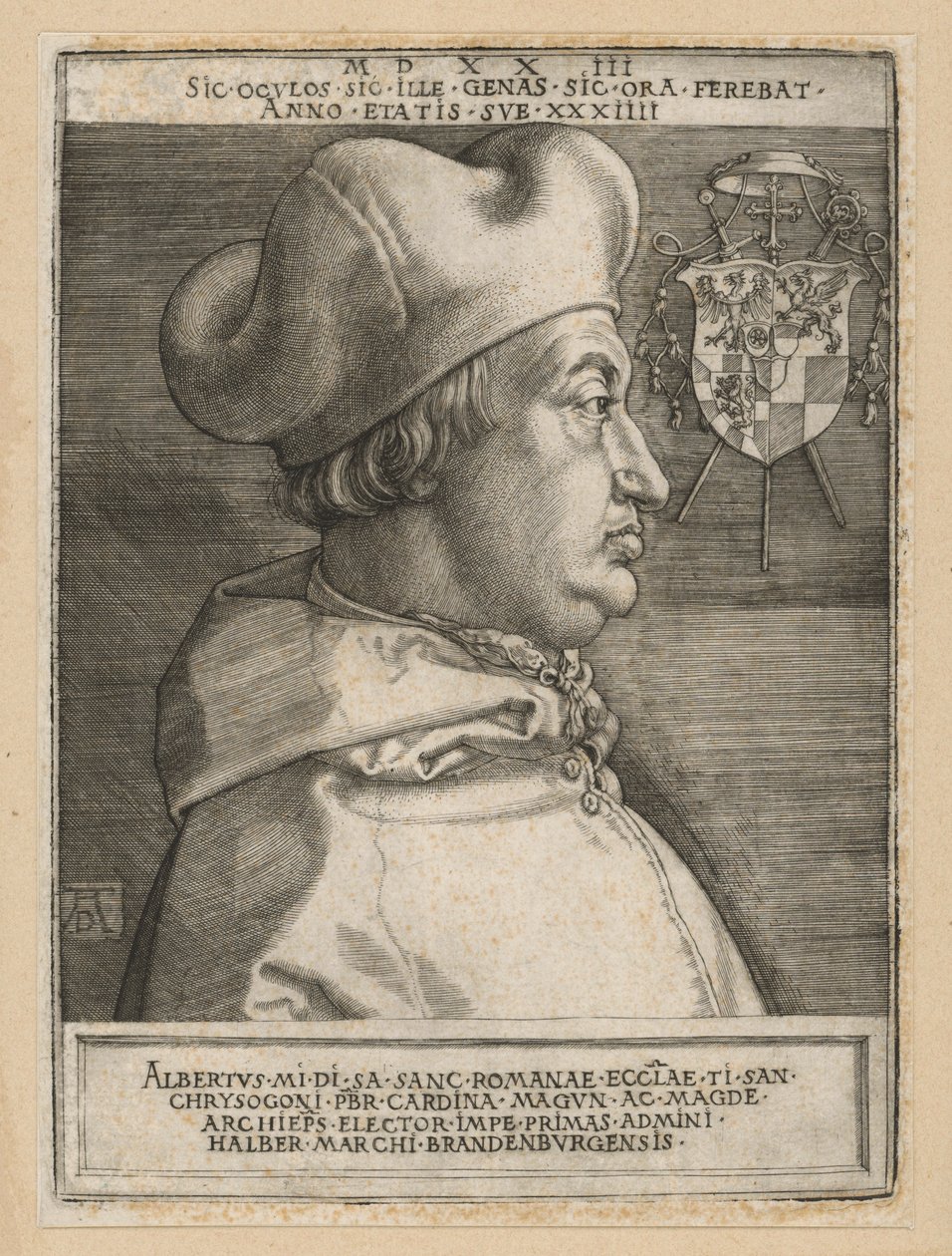 Portræt af kardinal Albrecht af Brandenburg af Albrecht Dürer