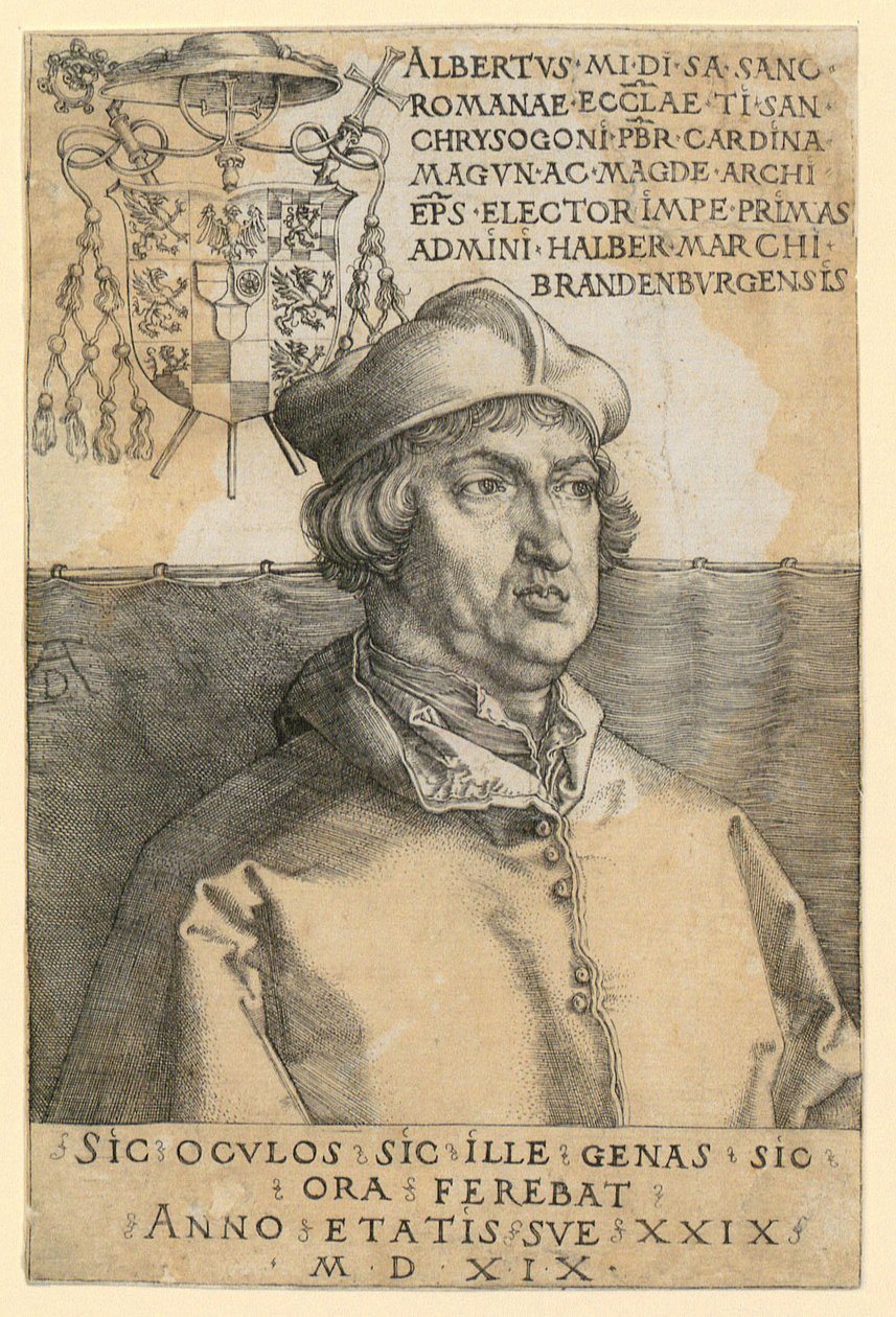 Portræt af kardinal Albrecht af Brandenburg af Albrecht Dürer