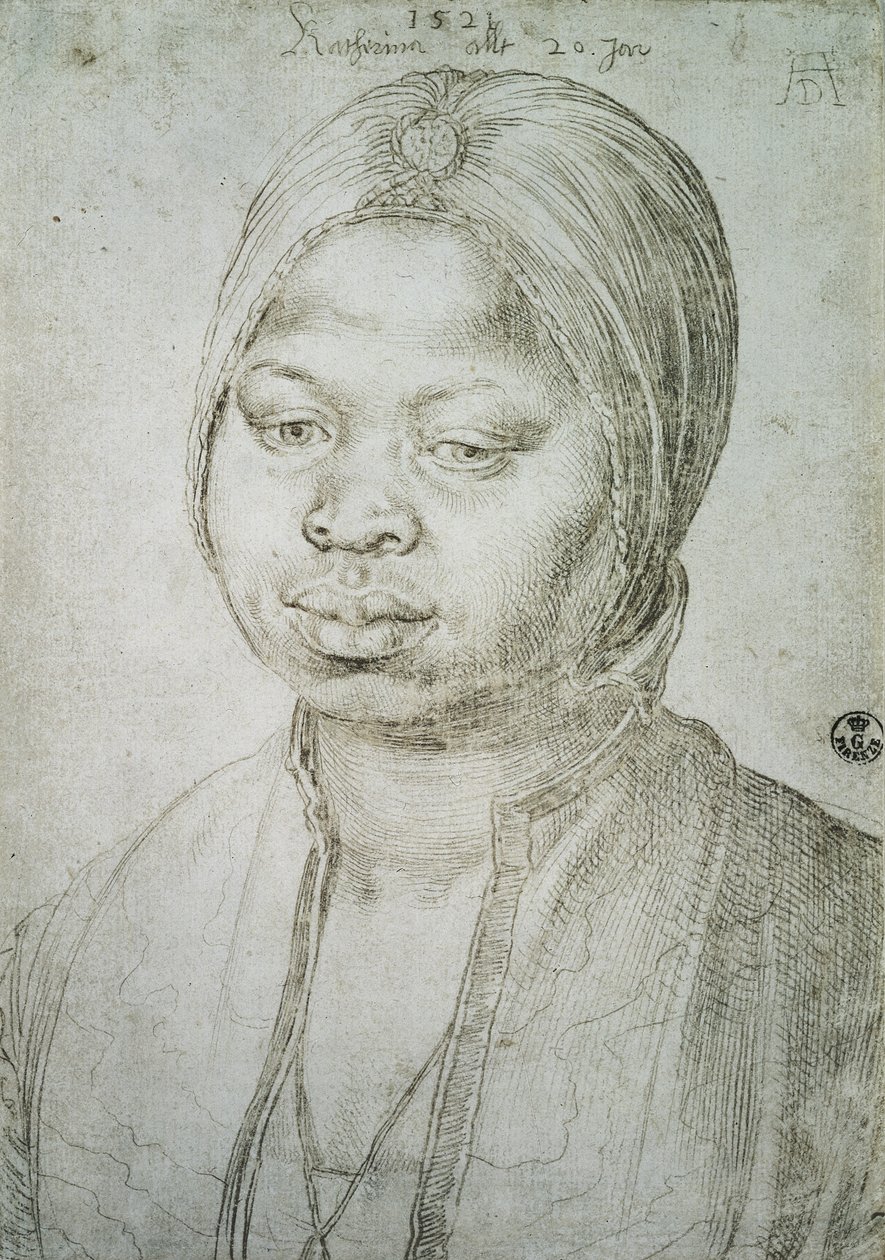 Portræt af Catherine, Mulatta af den portugisiske Bradao, 1521 af Albrecht Dürer