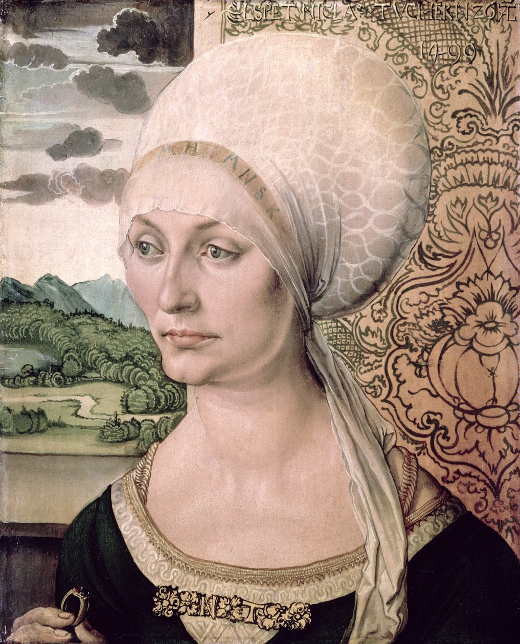 Portræt af Elsbeth Tucher, 1499 af Albrecht Dürer