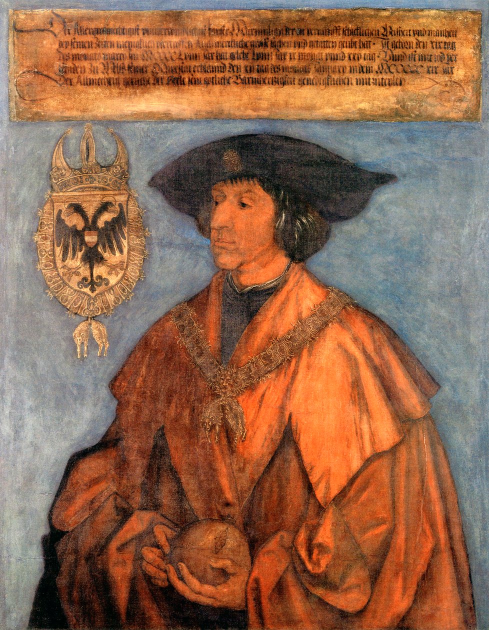 Portræt af kejser Maximilian I 1459-1519, ca. 1512 af Albrecht Dürer