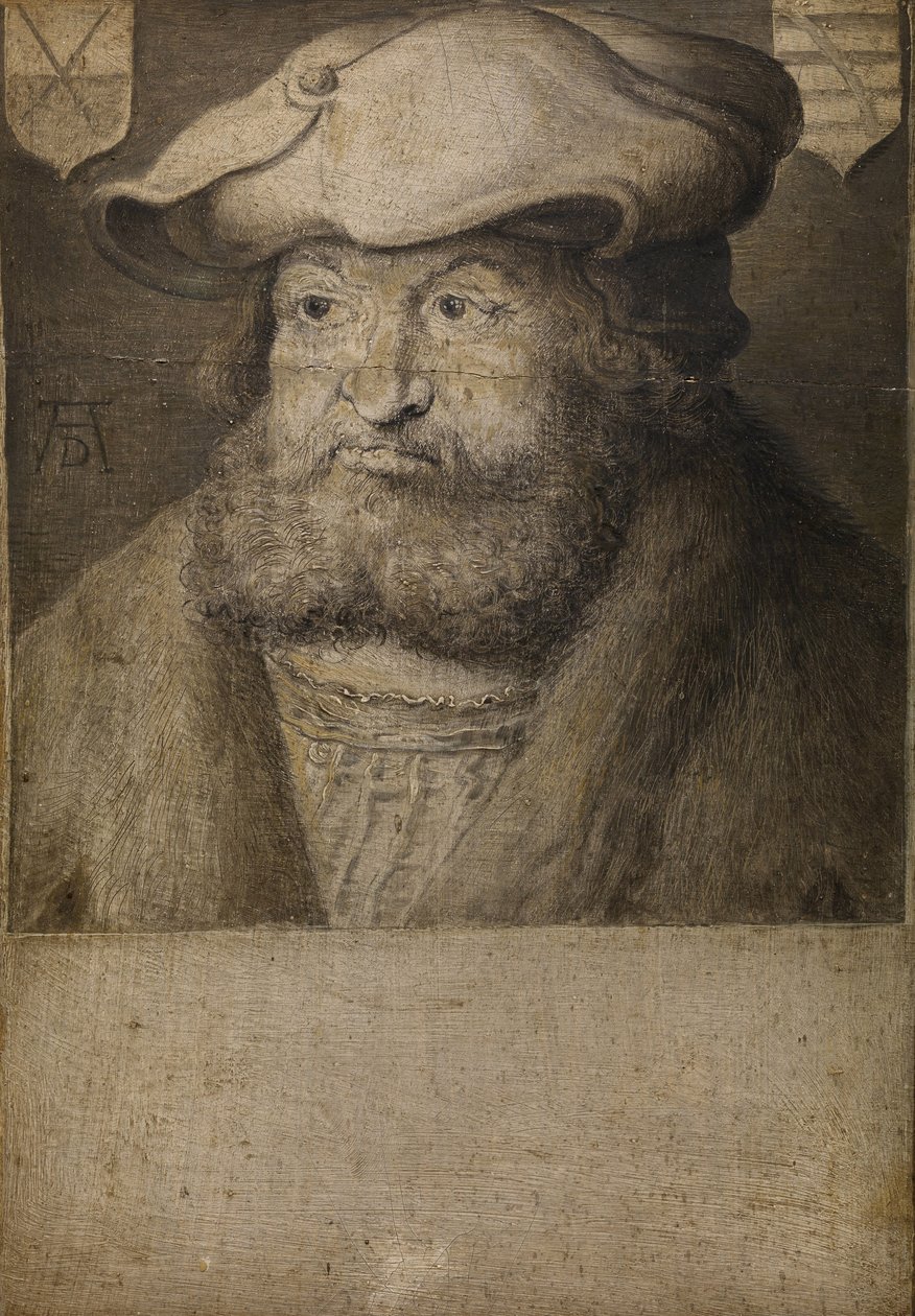 Portræt af Frederik III, Kurfyrste af Sachsen 1463-1525, ca. 1525 af Albrecht Dürer