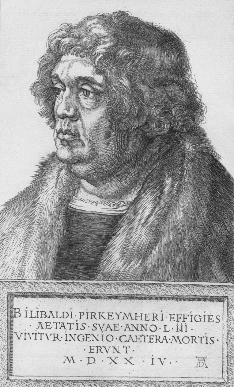 Portræt af Pirkheimer, 1524, 1906 af Albrecht Dürer