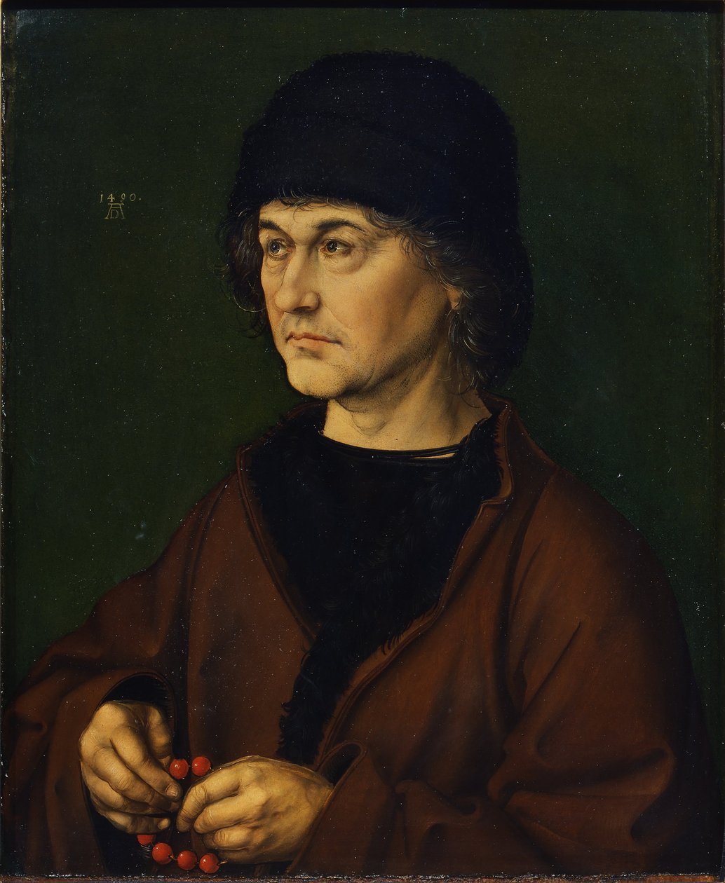 Portræt af kunstnerens fader, 1490 af Albrecht Dürer