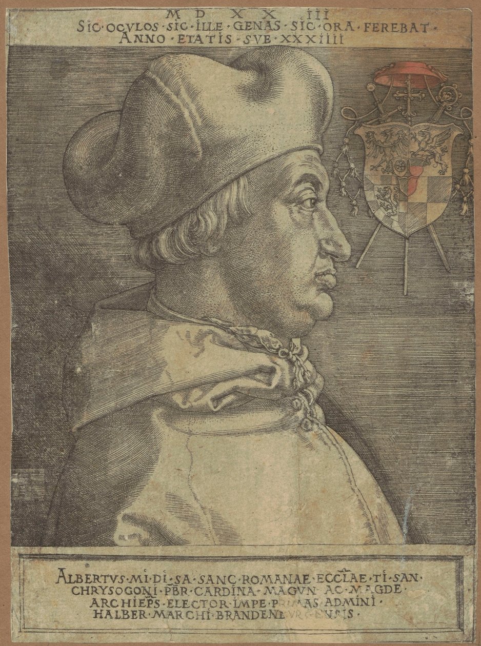 Portræt af kardinal Albrecht von Brandenburg (den såkaldte Store Kardinal) af Albrecht Dürer