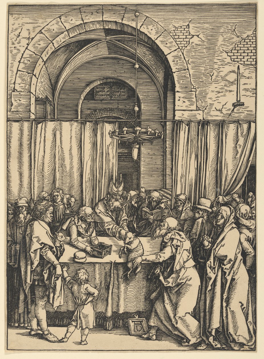 Afvisningen af Joakims offer, fra Jomfru Marias liv af Albrecht Dürer