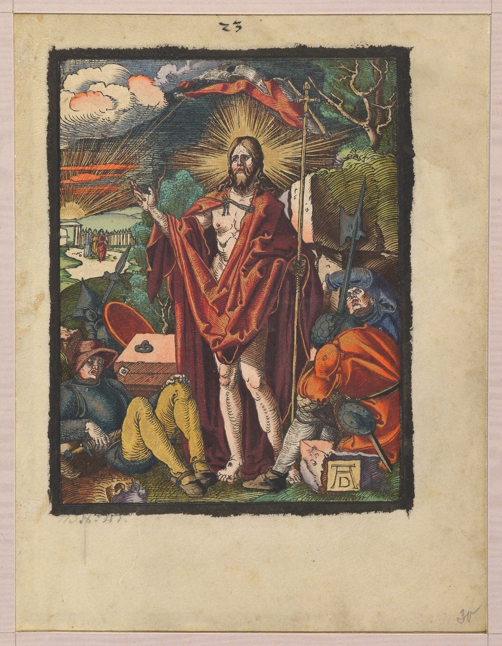 Auferstehung, aus "Die kleine Holzschnittpassion" af Albrecht Dürer
