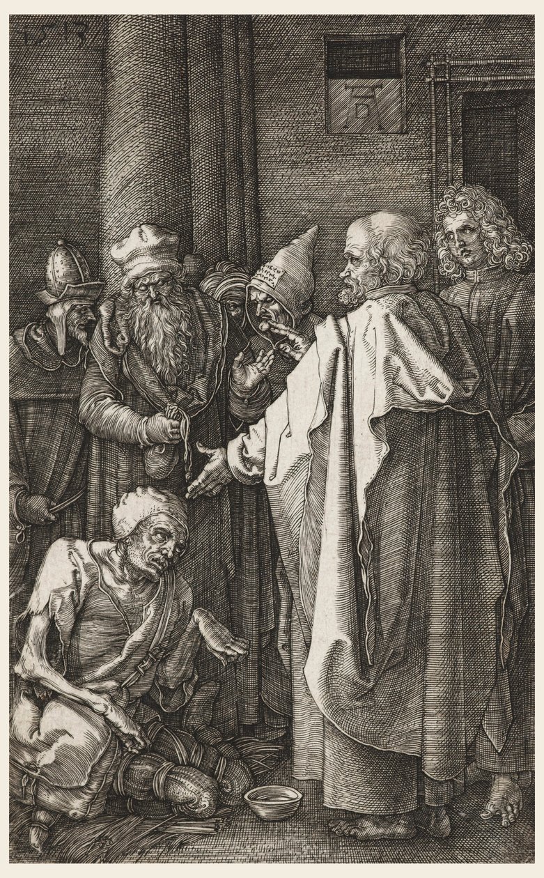 S. Peter og S. John helbreder den lamme ved templets port af Albrecht Dürer