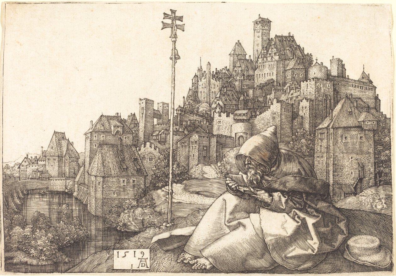 Sankt Antonius læsning af Albrecht Dürer