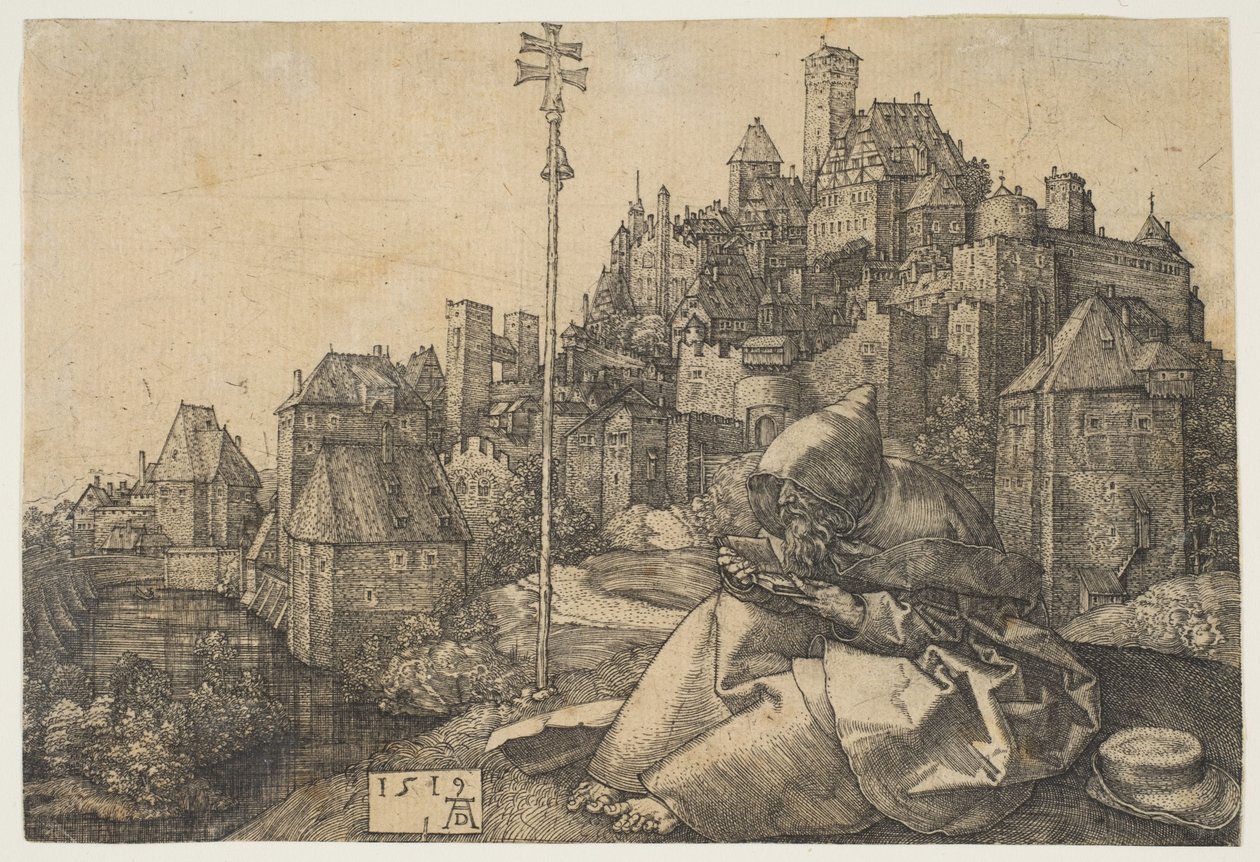 Sankt Antonius læser af Albrecht Dürer