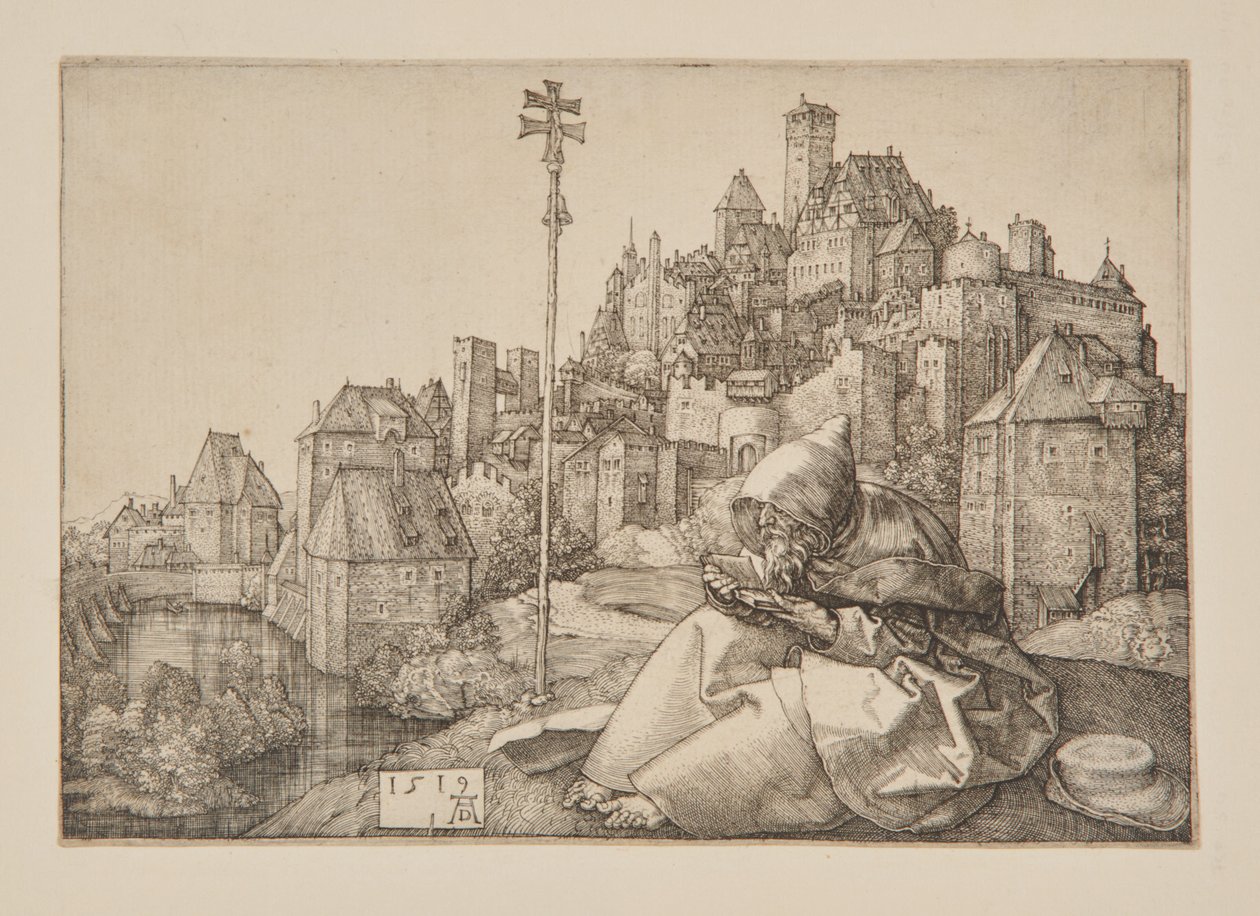 Sankt Antonius læser af Albrecht Dürer