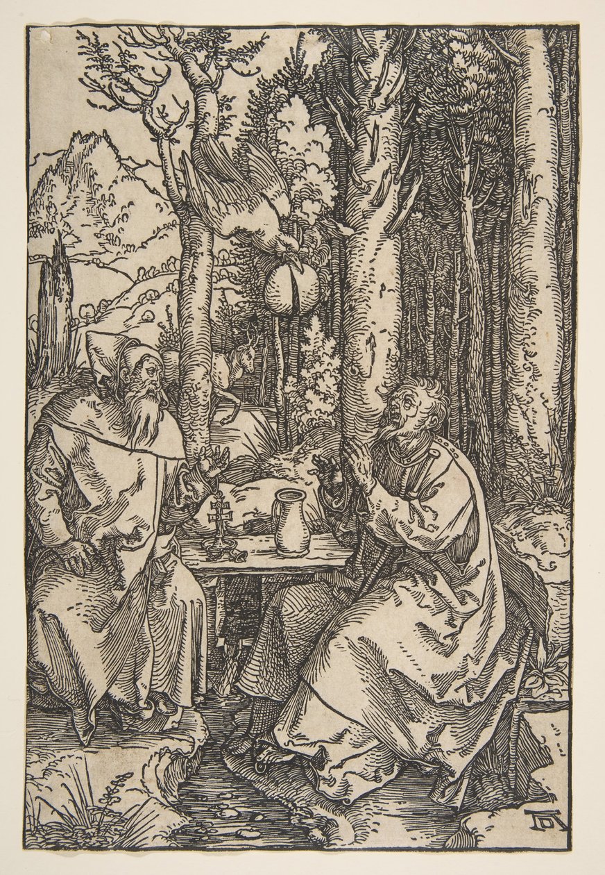 Saint Anthony og Saint Paul i ørkenen, ca. 1503. af Albrecht Dürer