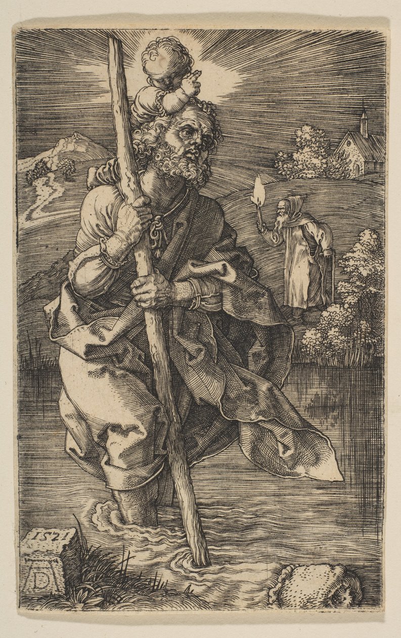 Sankt Kristoffer vendt mod højre af Albrecht Dürer