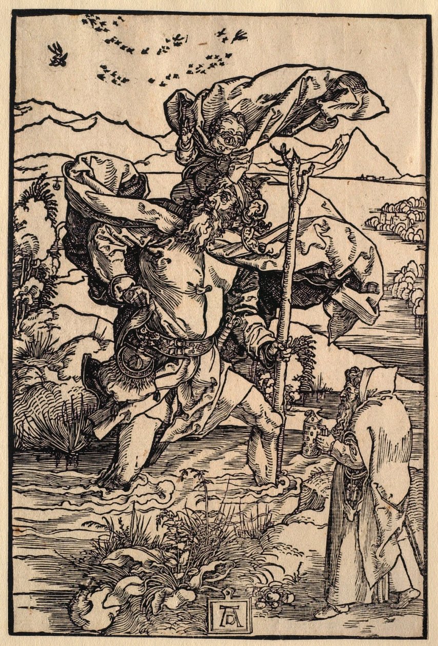 Sankt Kristoffer med fuglenes flugt af Albrecht Dürer