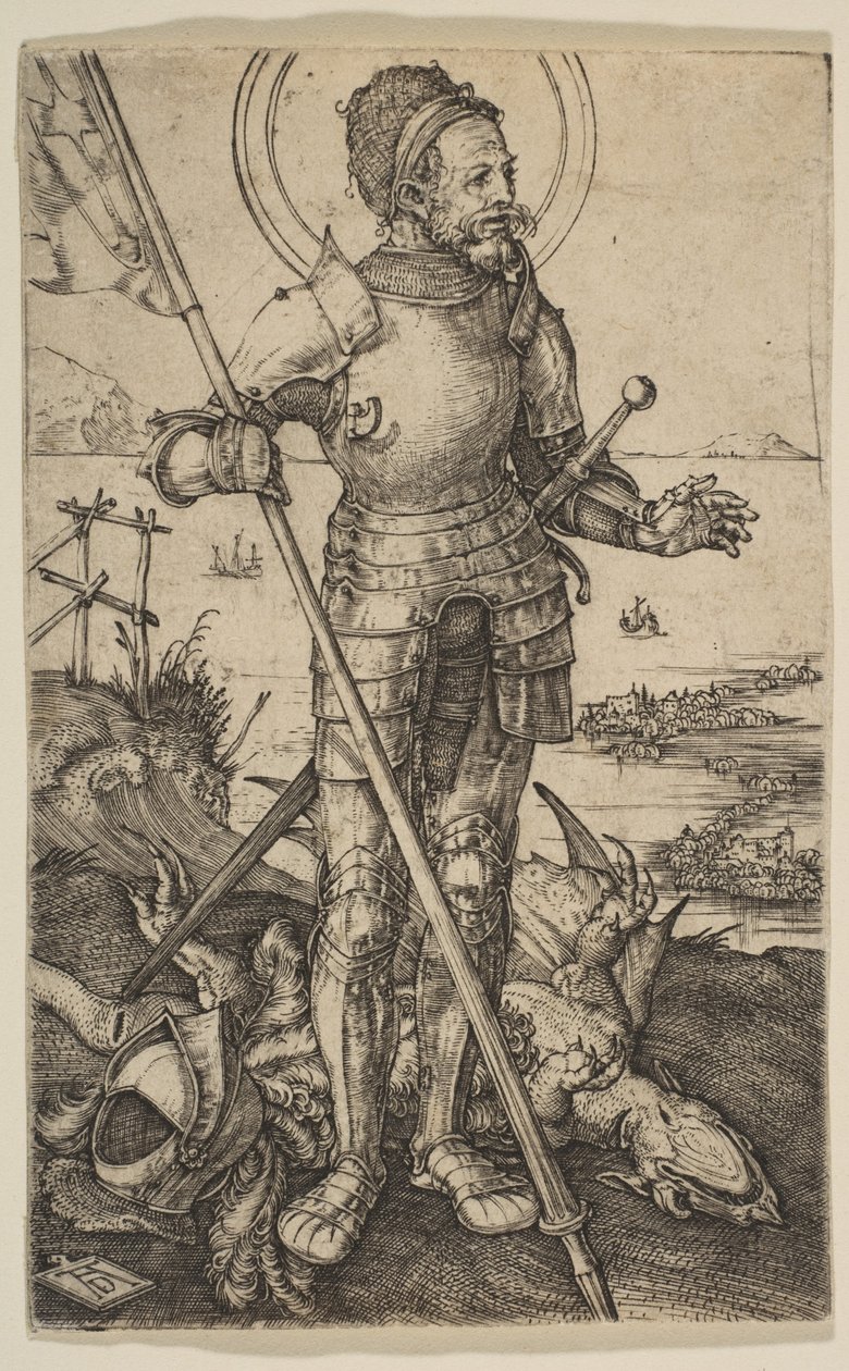 Sankt Georg stående af Albrecht Dürer