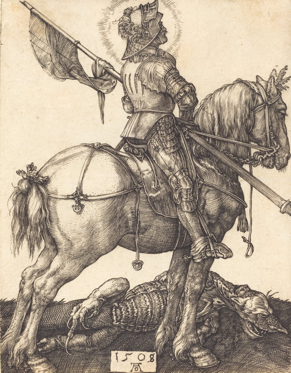 Sankt Georg til hest, 1508. af Albrecht Dürer