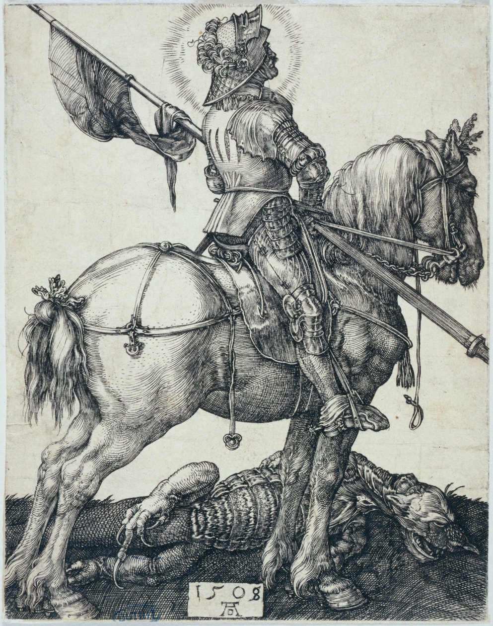 Sankt Georg til hest (Bartsch 54) af Albrecht Dürer