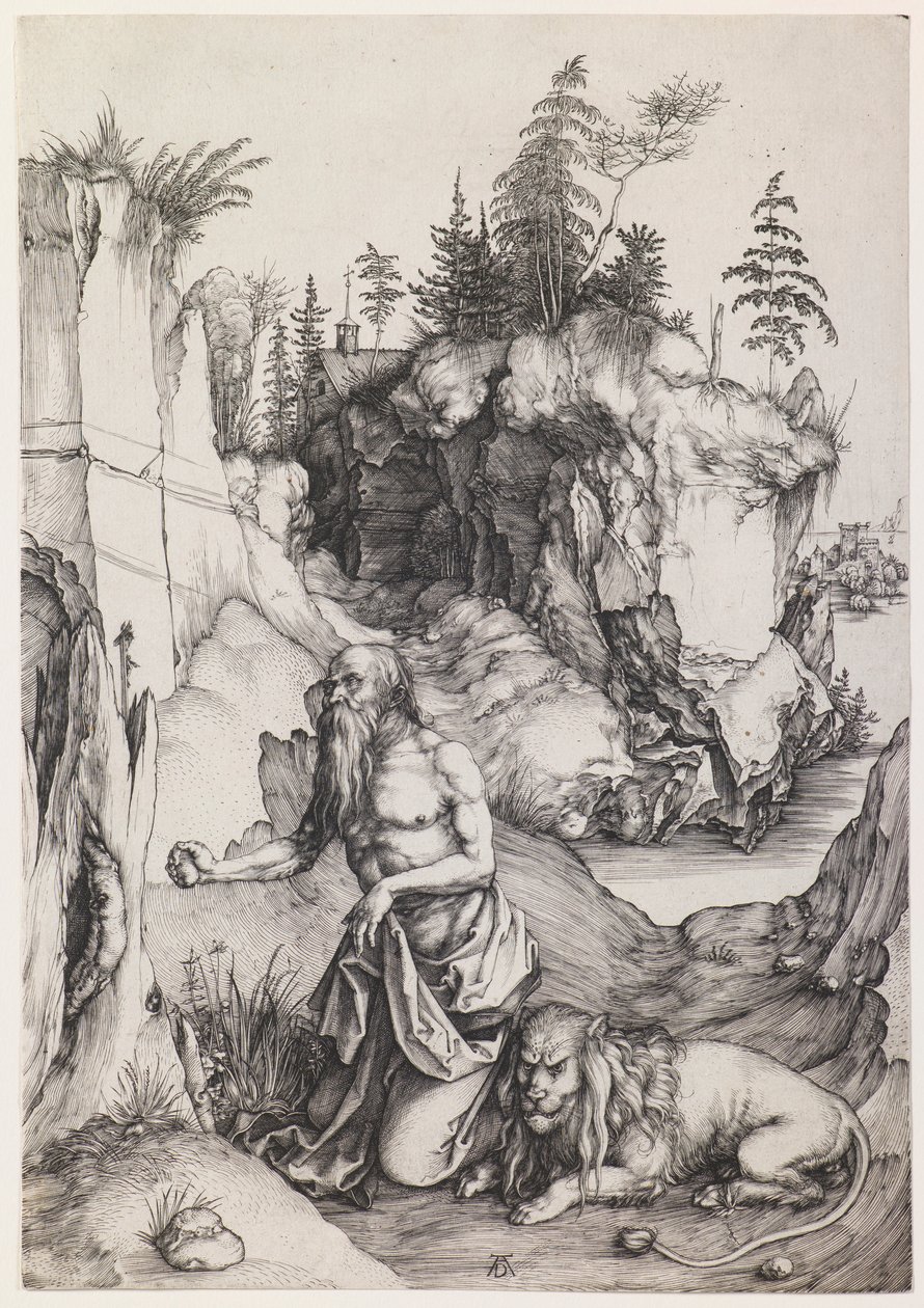 Den bodfærdige Sankt Hieronymus i ørkenen af Albrecht Dürer