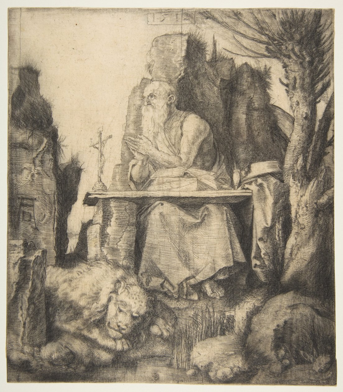 Sankt Hieronymus ved styningspilen af Albrecht Dürer