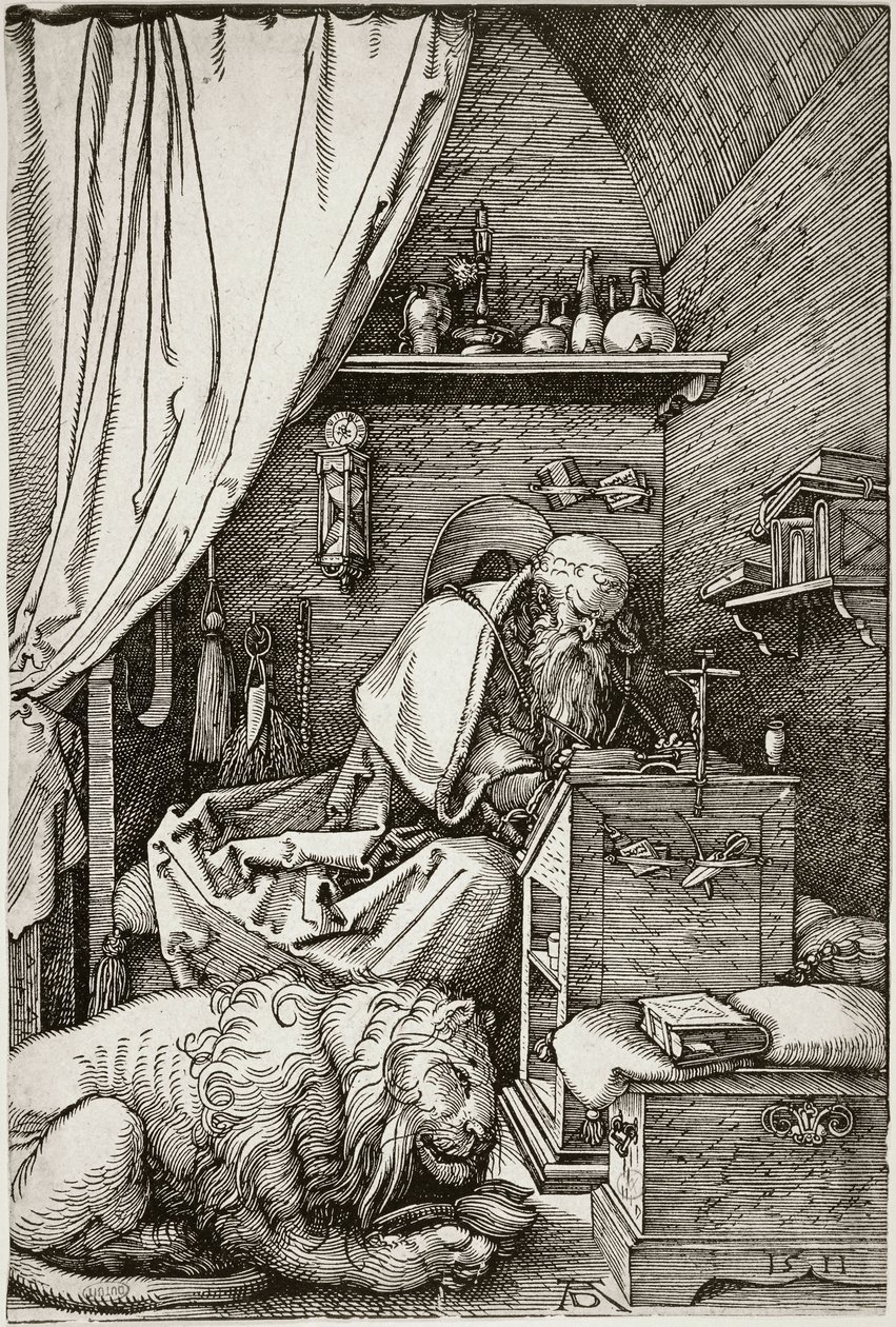 Heiliger Hieronymus in seiner Zelle (Bartsch 114) af Albrecht Dürer
