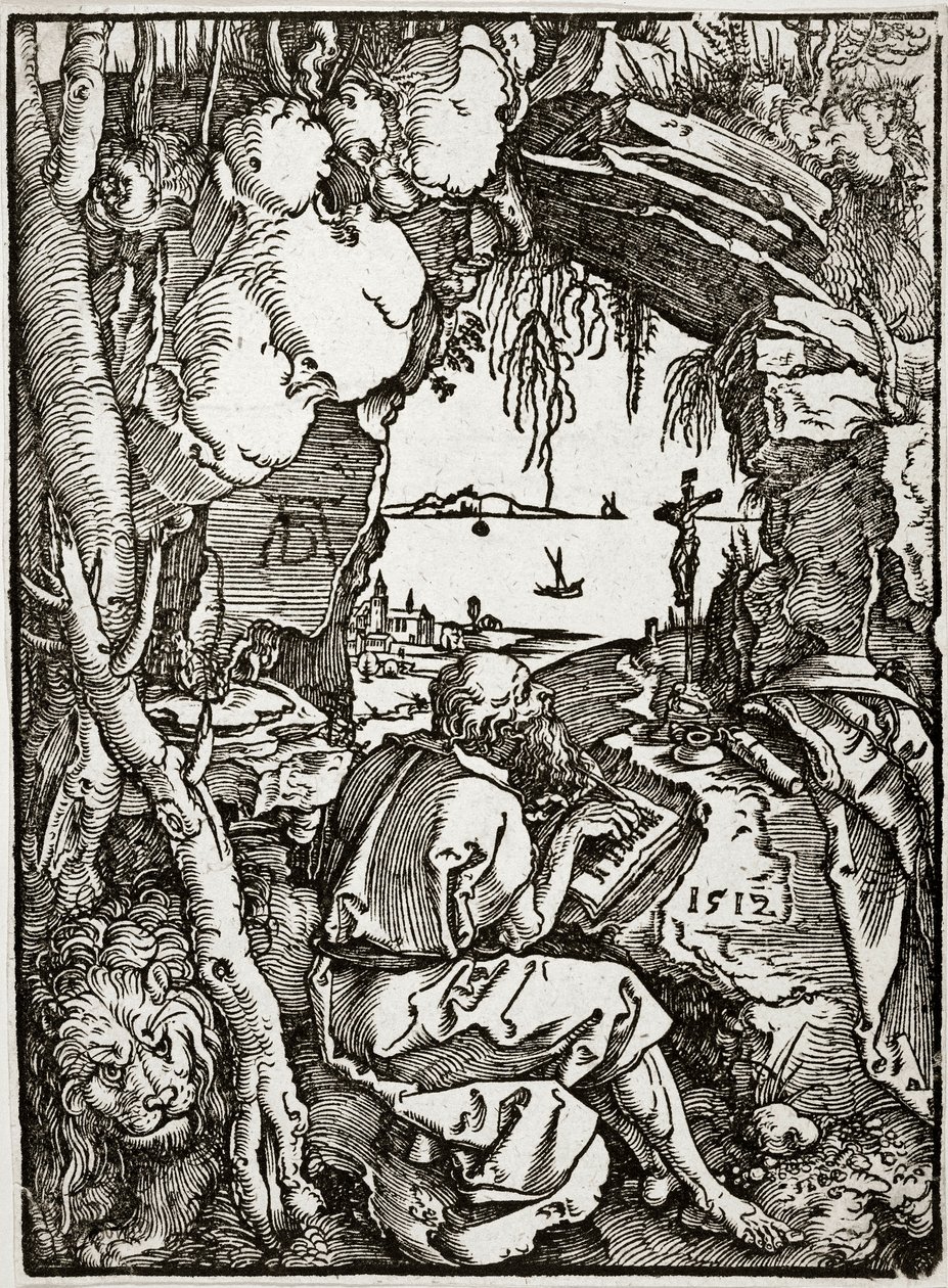 Sankt Hieronymus i en grotte (Bartsch 113) af Albrecht Dürer