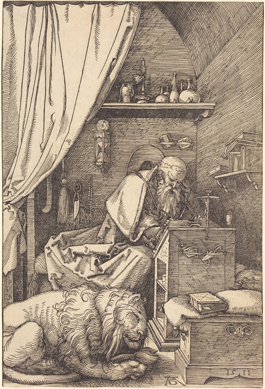 Den hellige Hieronymus i sin celle af Albrecht Dürer