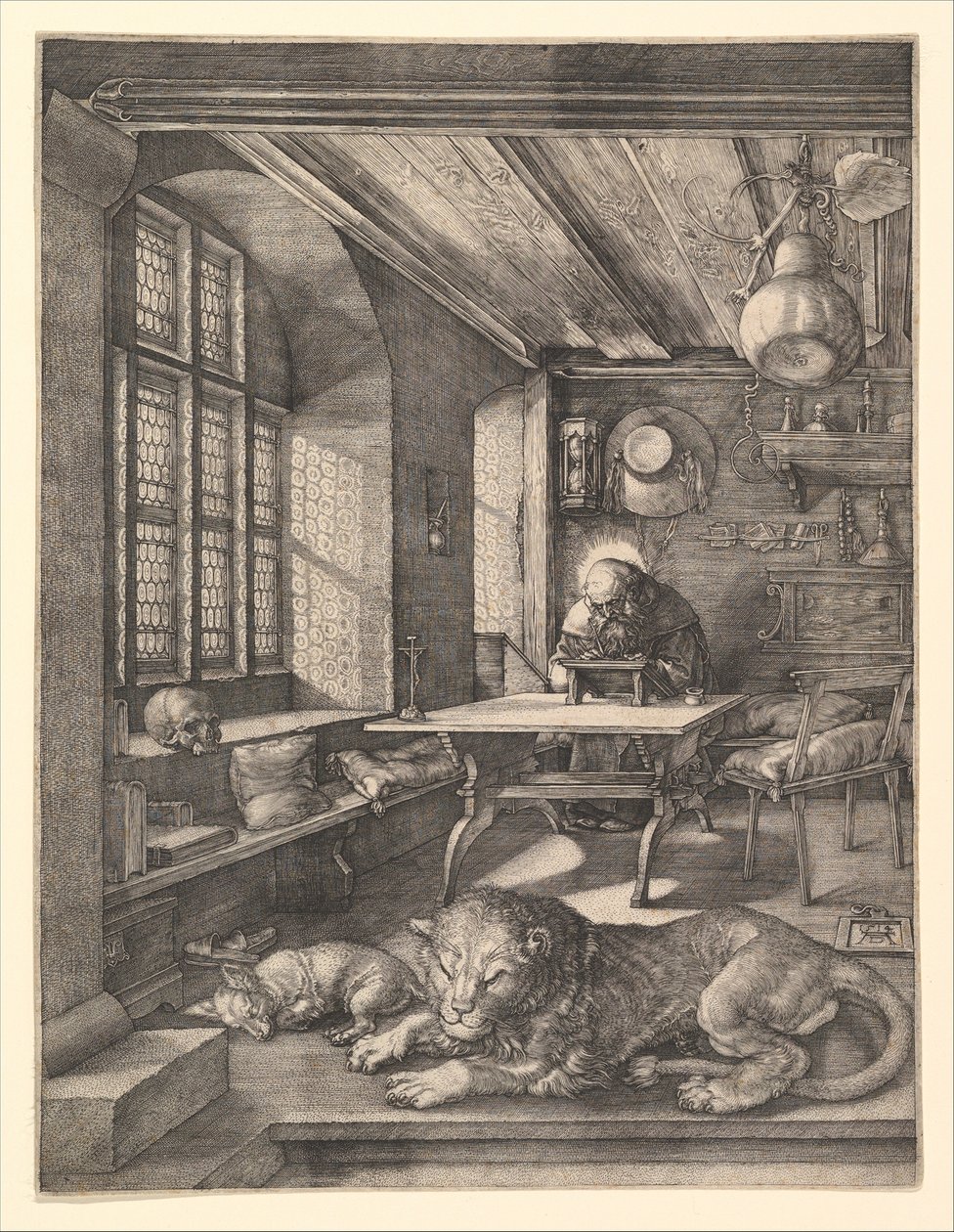 Den hellige Hieronymus i sit arbejdsværelse af Albrecht Dürer