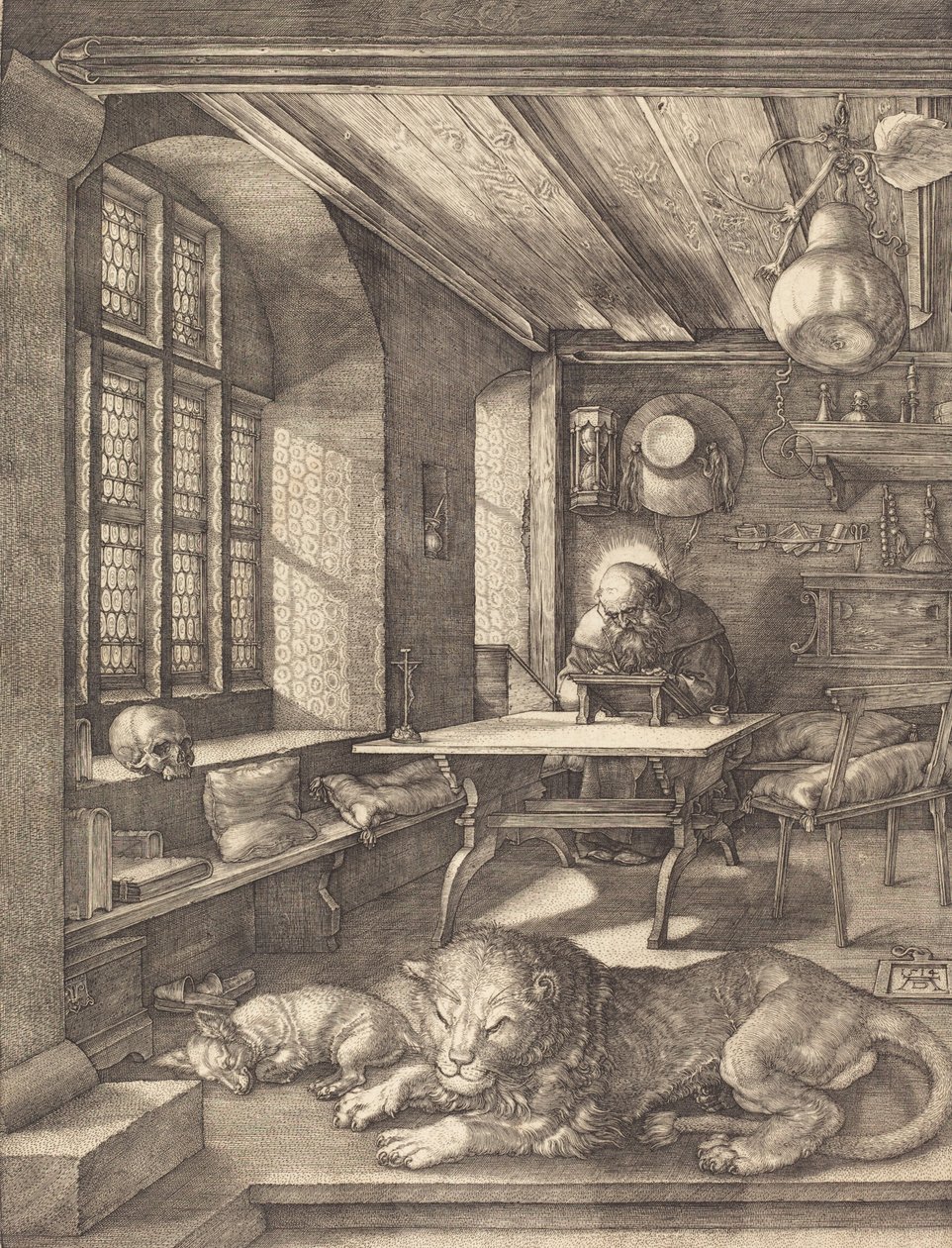 Sankt Hieronymus i hans studie, 1514. af Albrecht Dürer
