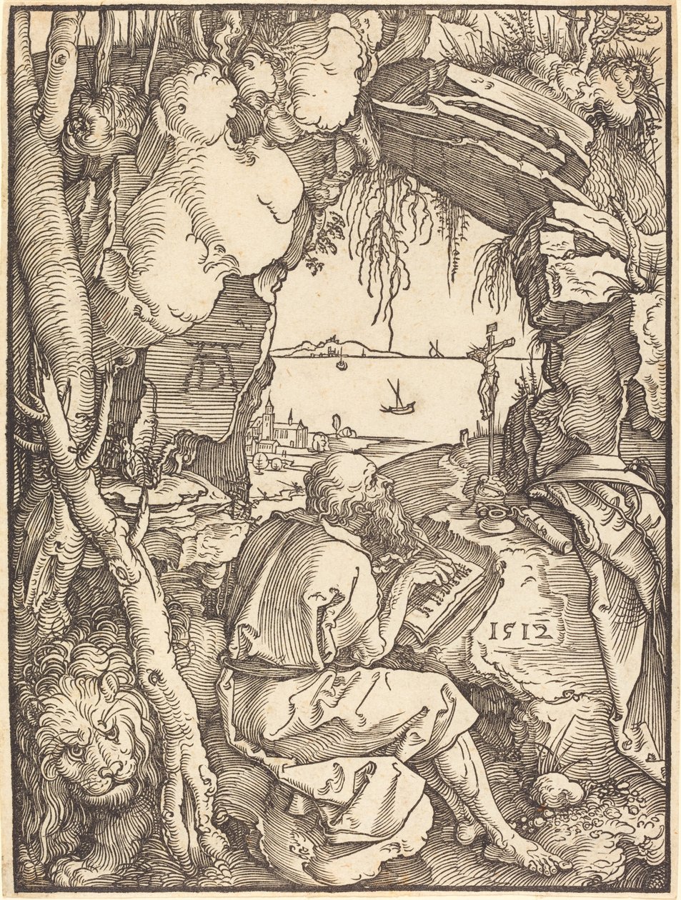 Sankt Hieronymus i en hule af Albrecht Dürer