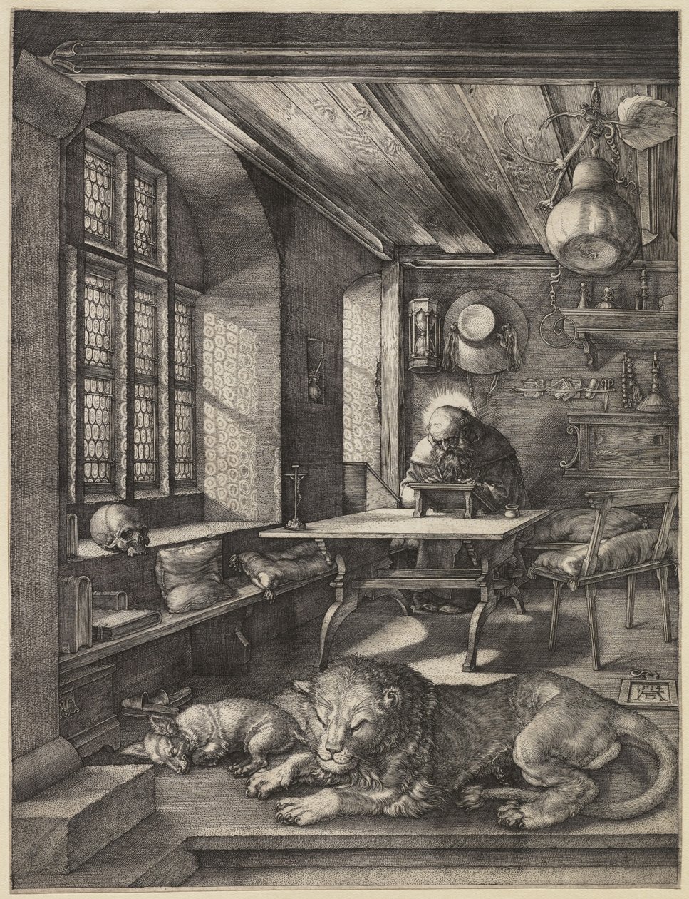 Sankt Hieronymus i hans studie, 1514 af Albrecht Dürer