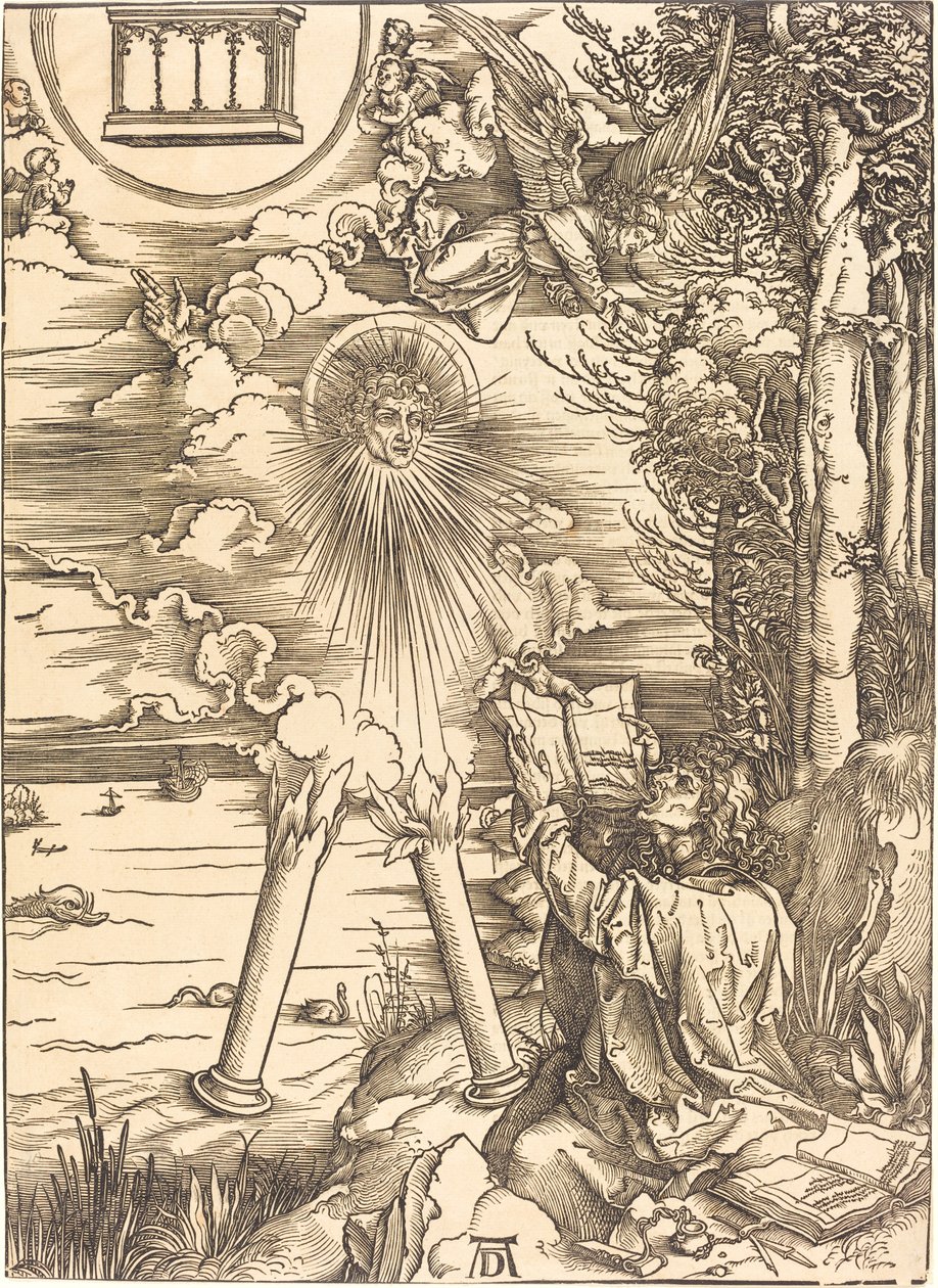 Sankt Johannes fortærer bogen af Albrecht Dürer