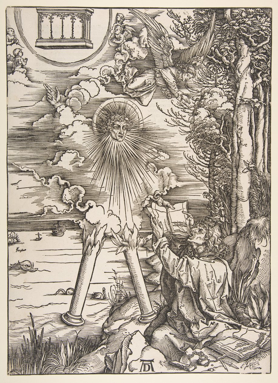 Sankt Johannes fortærer bogen, fra "Apokalypsen" af Albrecht Dürer