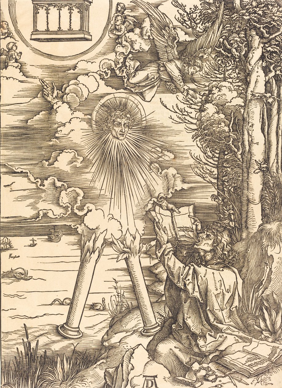 Sankt Johannes fortærer bogen, sandsynligvis ca. 14961498. af Albrecht Dürer