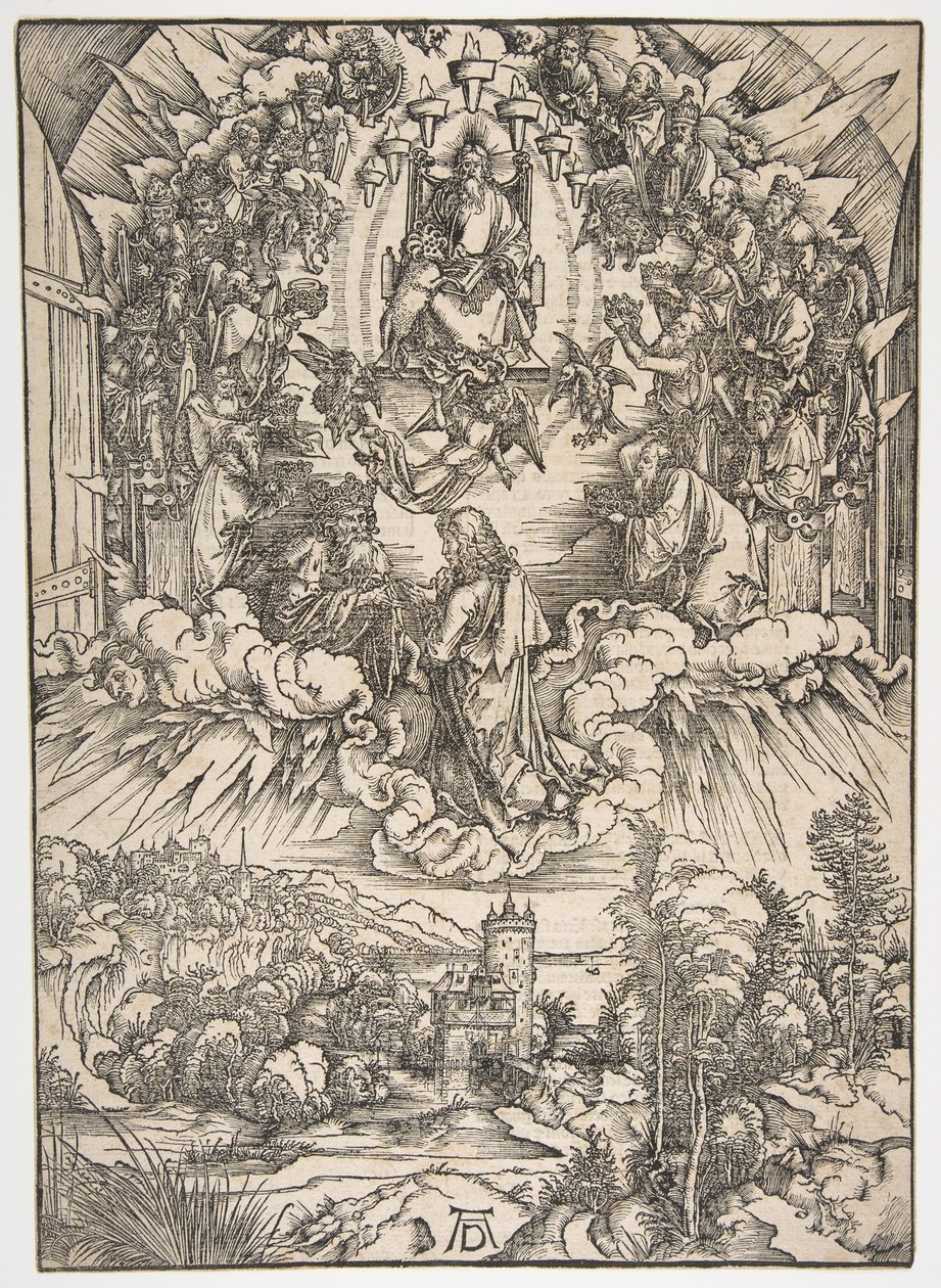 Sankt Johannes foran Gud og de ældste, fra The Apocalypse.n.d. af Albrecht Dürer