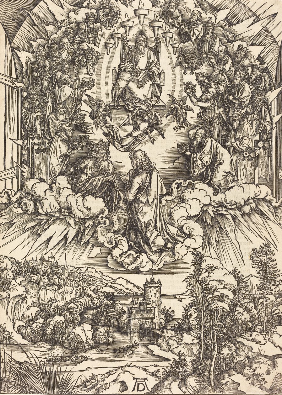 Sankt Johannes foran Gud og de ældste, sandsynligvis ca. 14961498. af Albrecht Dürer