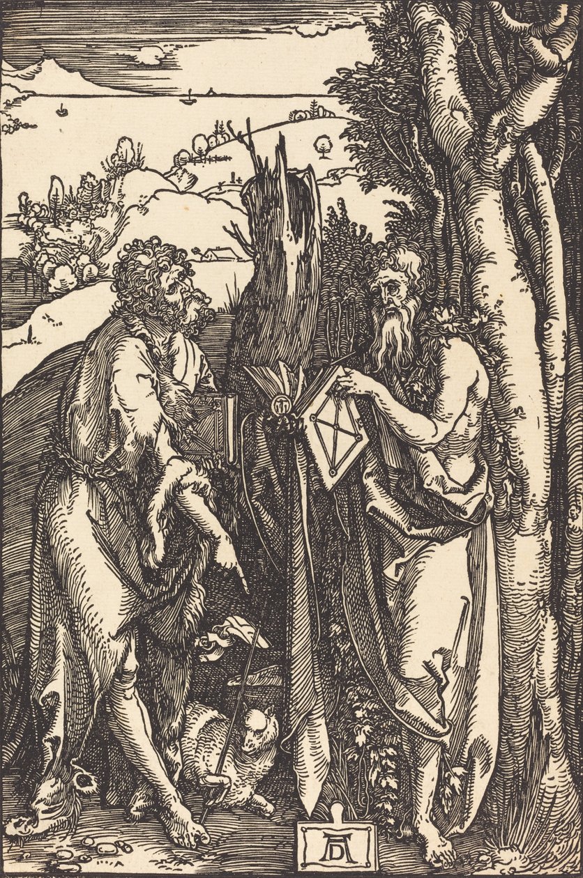 Sankt Johannes Døberen og Sankt Onuphrius, ca. 1504. af Albrecht Dürer