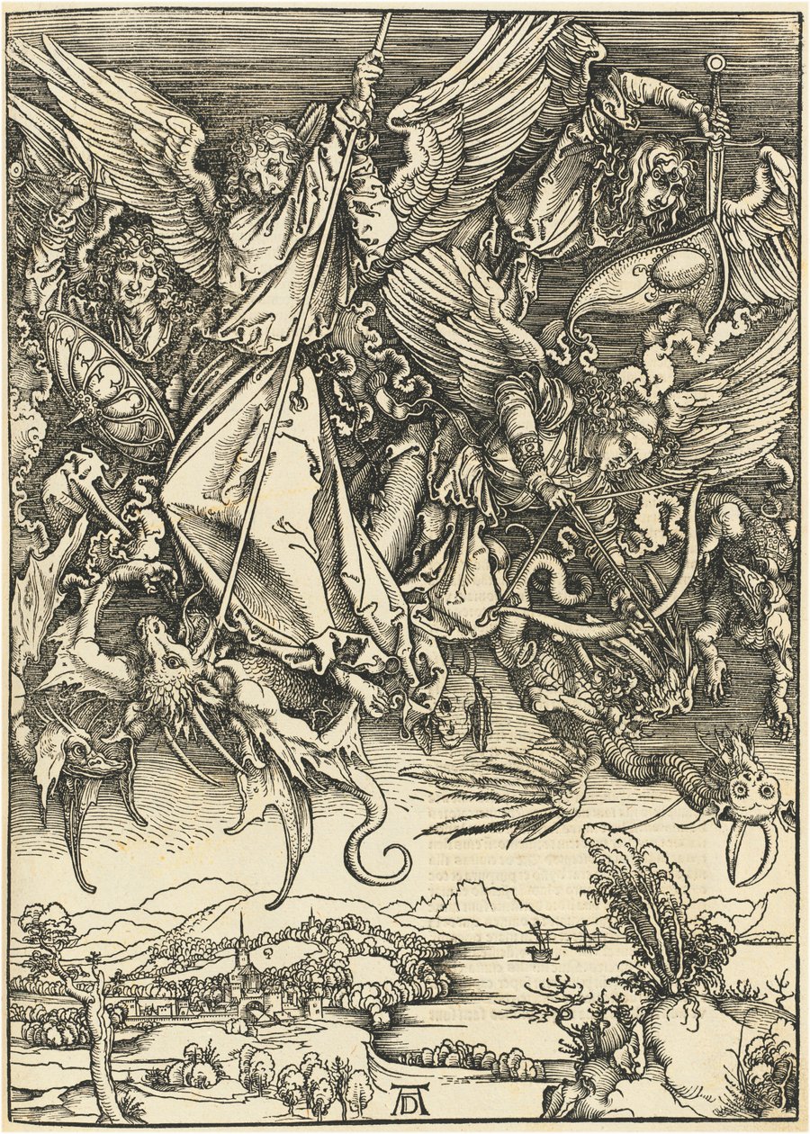 Sankt Michael kæmper mod dragen af Albrecht Dürer