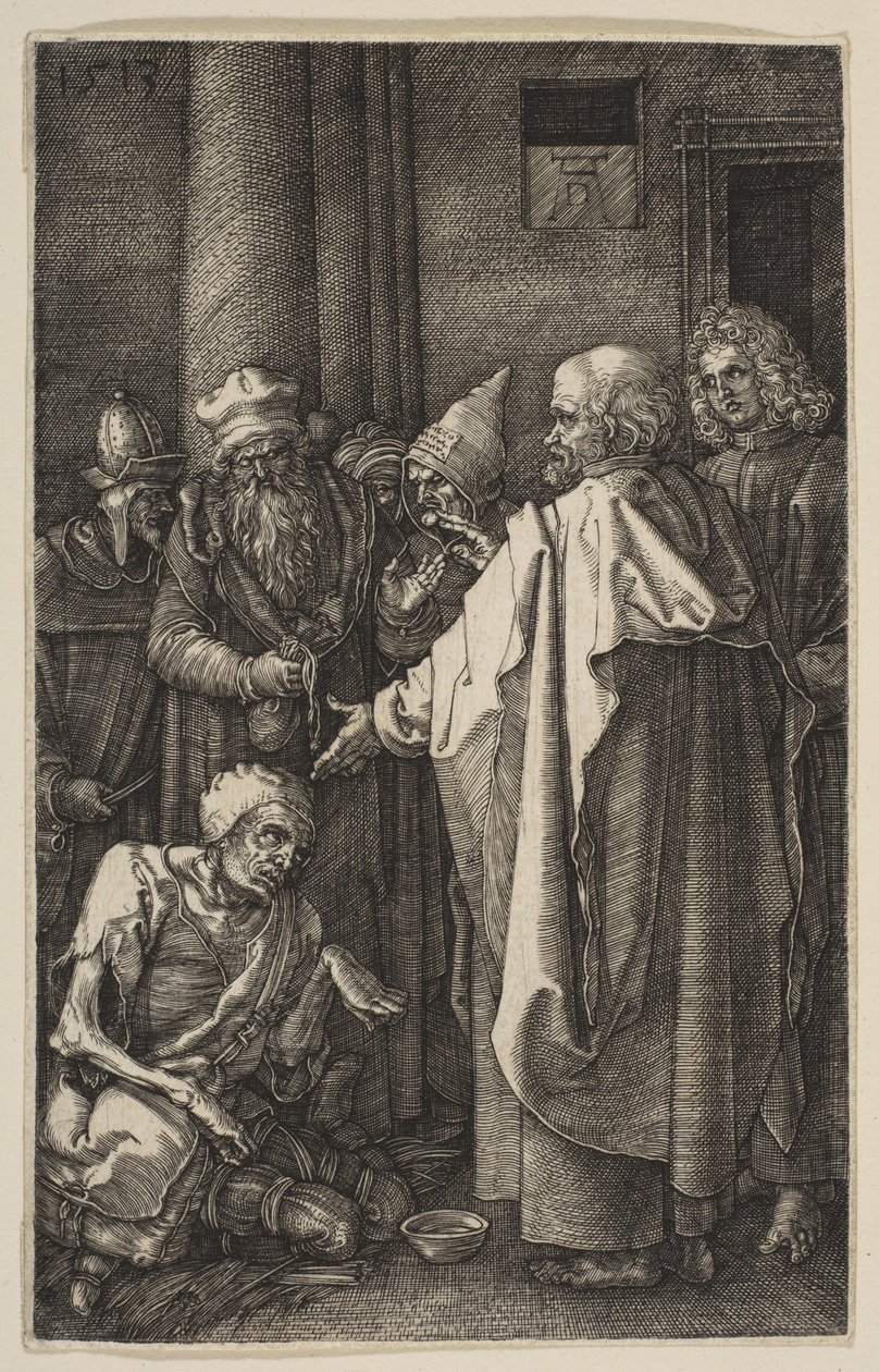 Sankt Peter og Sankt Johannes ved tempelporten, fra »Passionen« af Albrecht Dürer