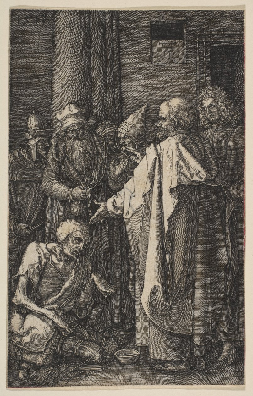 Sankt Peter og Sankt Johannes ved tempelporten, fra »Passionen« af Albrecht Dürer
