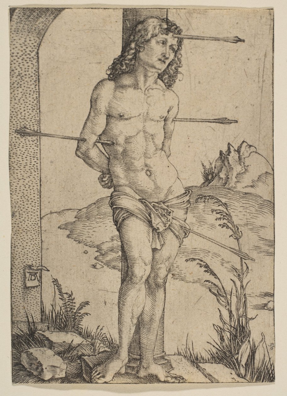 Sankt Sebastian bundet til søjlen af Albrecht Dürer