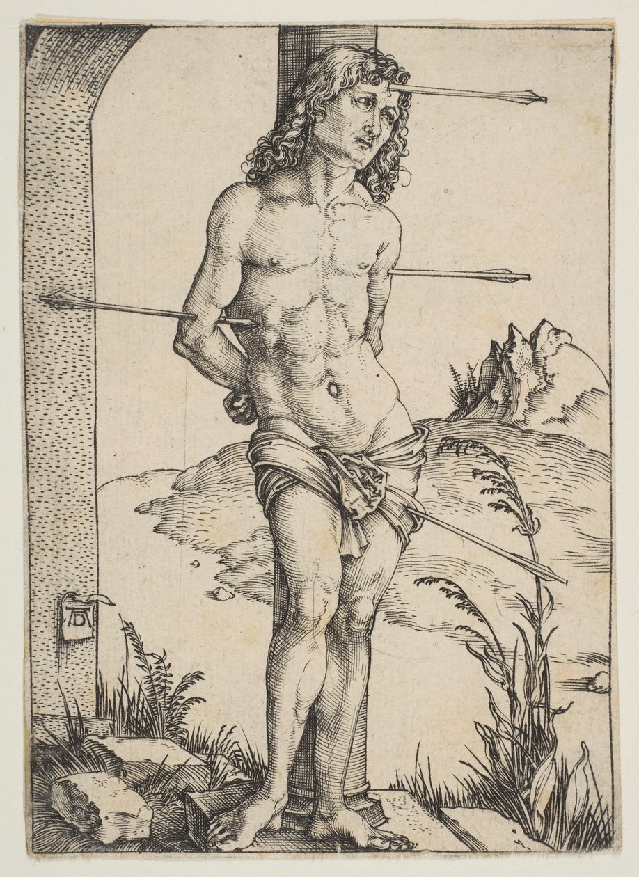 Sankt Sebastian bundet til søjlen, ca. 1499. af Albrecht Dürer