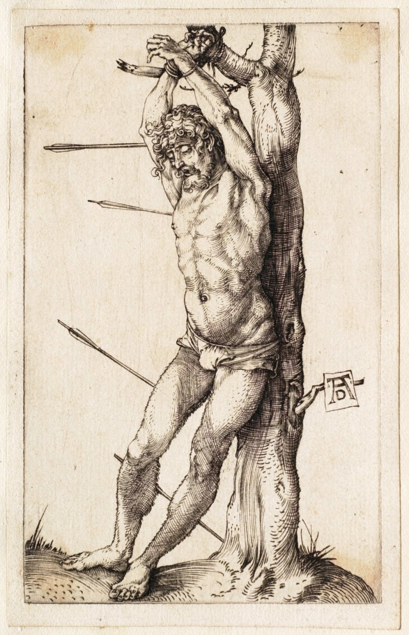 Sankt Sebastian bundet til træet af Albrecht Dürer
