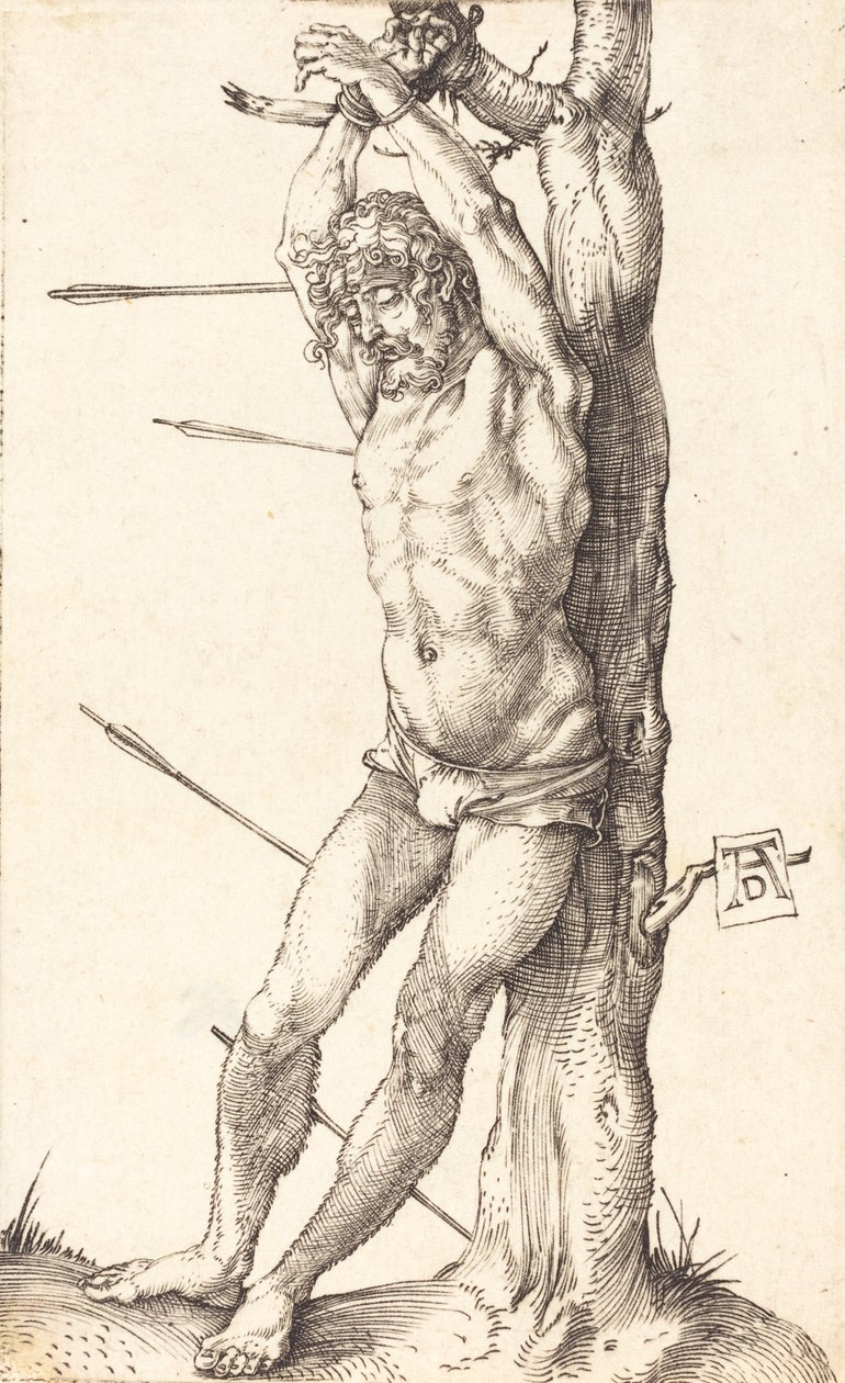 Sankt Sebastian bundet til træet, 15001501. af Albrecht Dürer