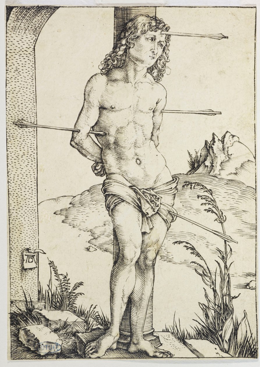 Sankt Sebastian bundet til en søjle (Bartsch 56) af Albrecht Dürer
