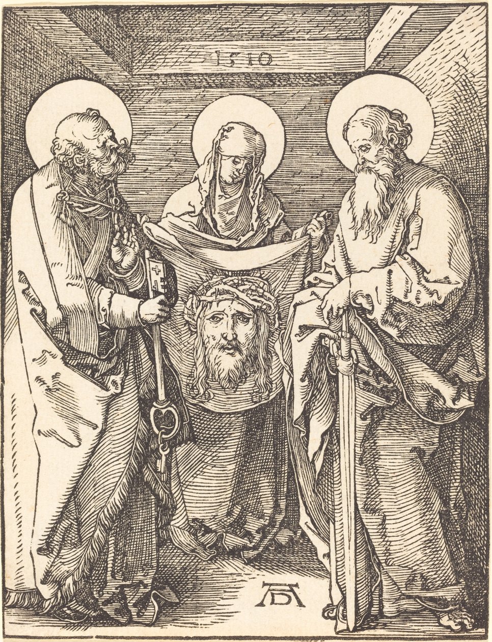 Sankt Veronica mellem de hellige Peter og Paulus af Albrecht Dürer