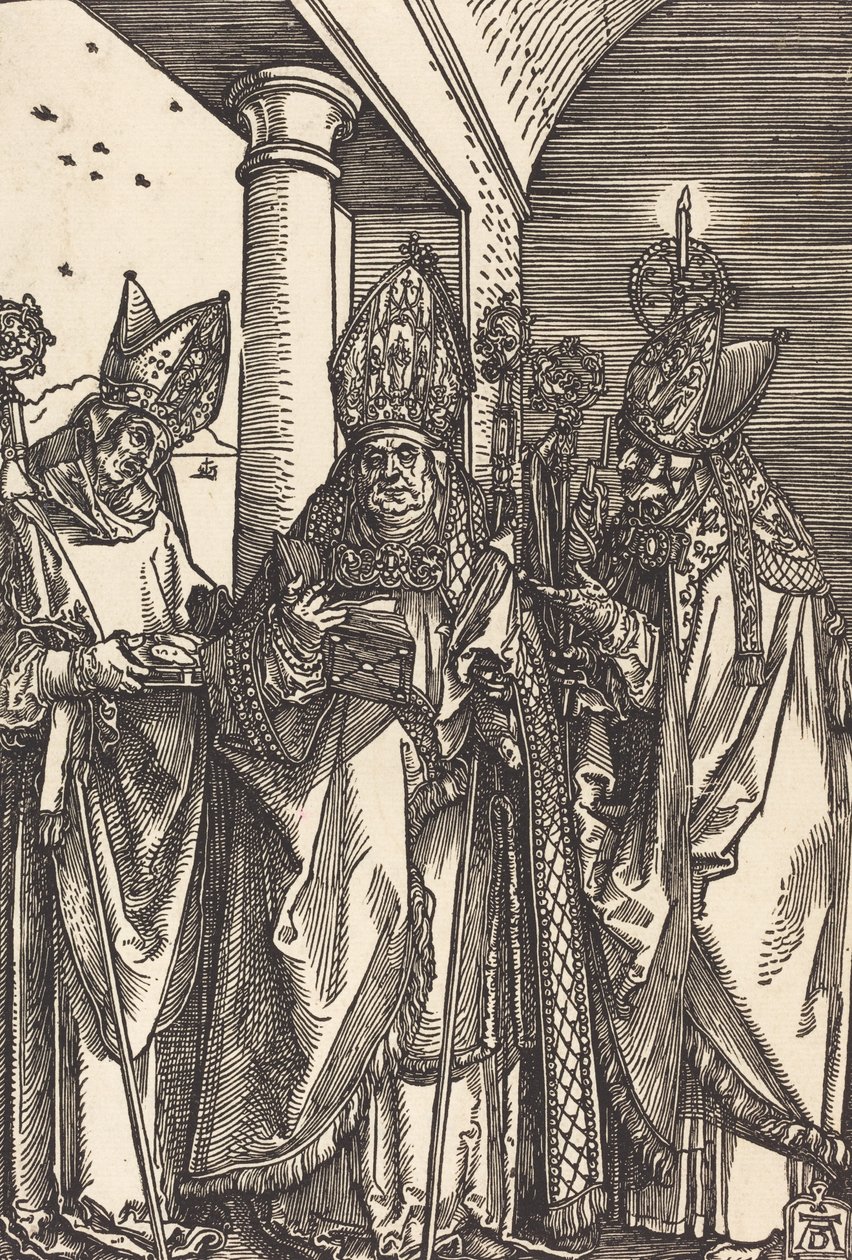 De hellige Nicholas, Ulrich og Erasmus, ca. 1508. af Albrecht Dürer