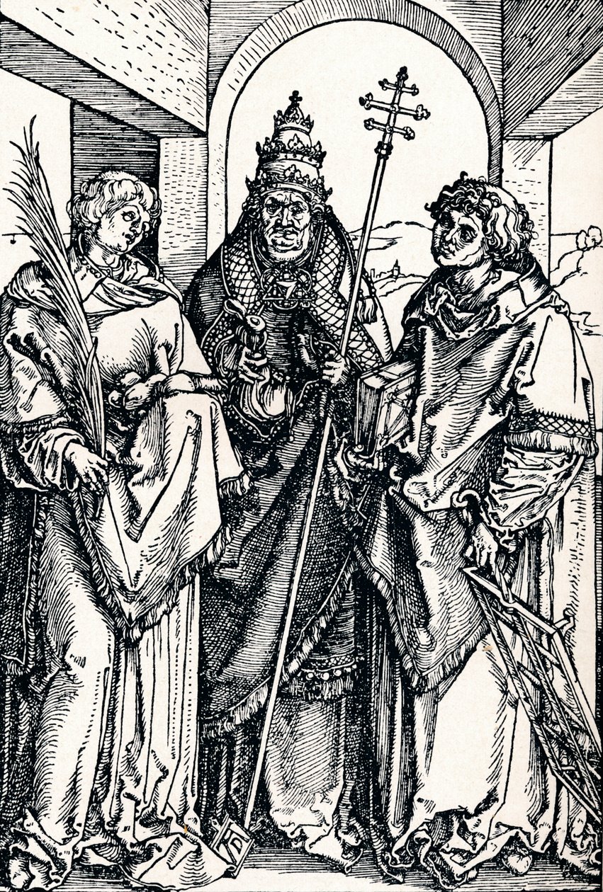 Saints Stephen, Sixtus og Lawrence, 1508 1906 af Albrecht Dürer