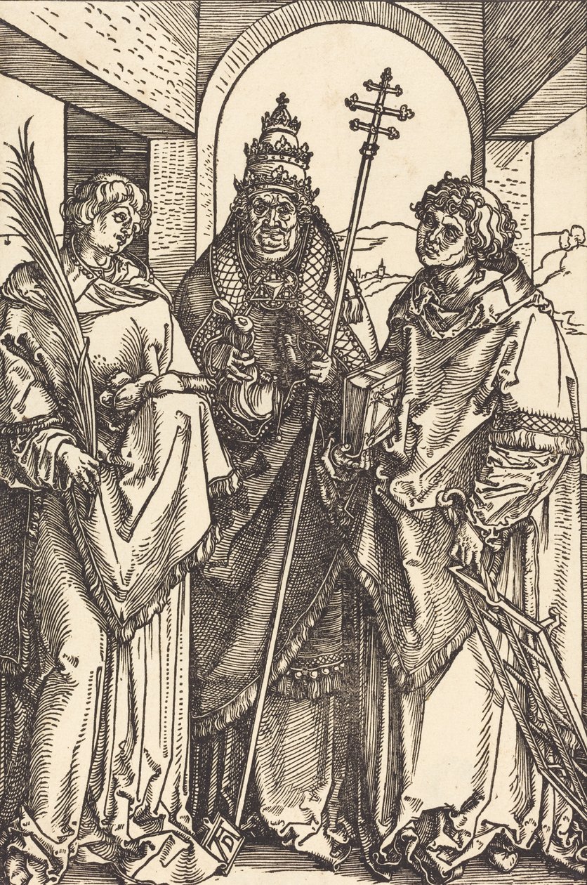 De hellige Stephen, Sixtus og Lawrence, sandsynligvis ca. 15041505. af Albrecht Dürer