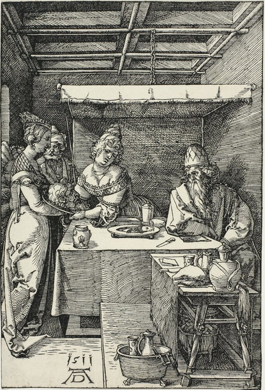 Salome præsenterer Johannes Døberens hoved for Herodias af Albrecht Dürer